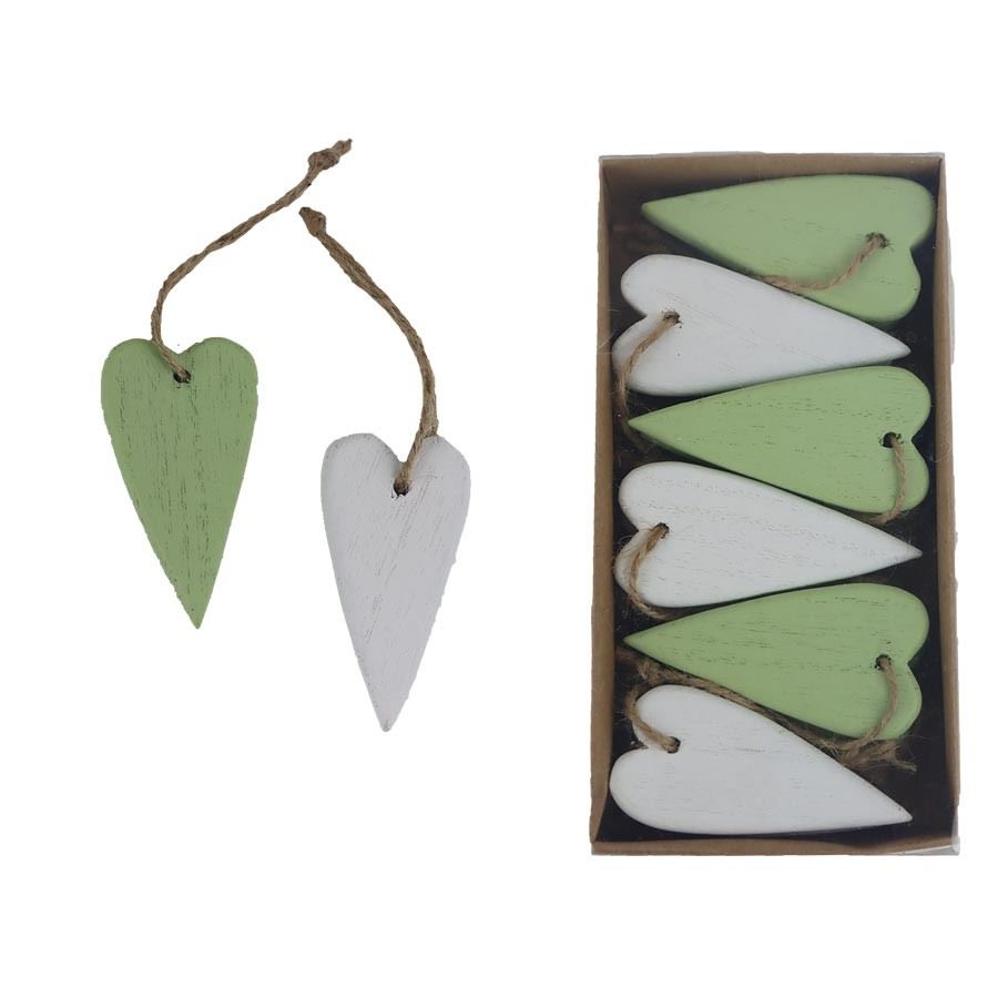 Srdce na zavesenie, 12 ks D5329