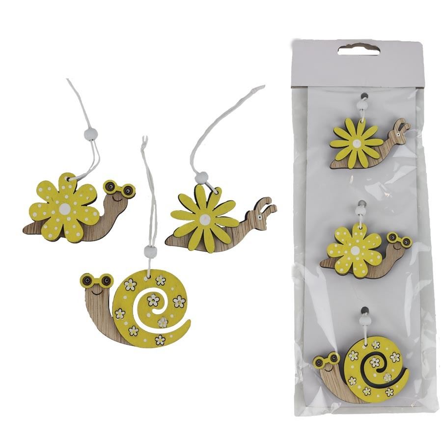 Slimák na zavesenie, 3 ks D5557-02