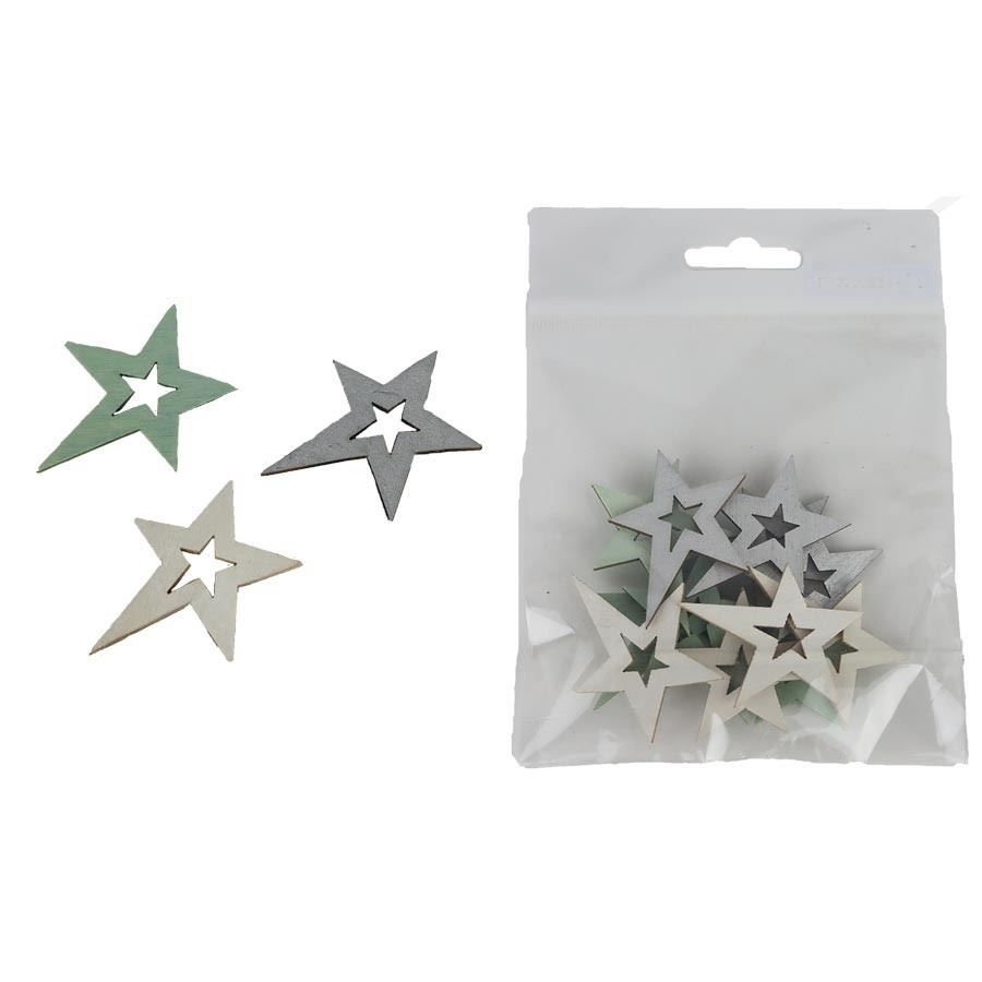Dekoračná hviezda, 12 ks D5866