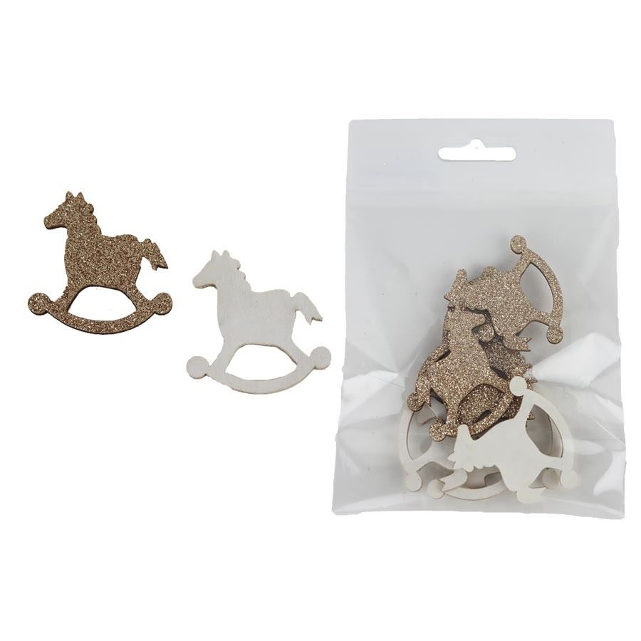 Dekoračný koník, 5 ks D5899