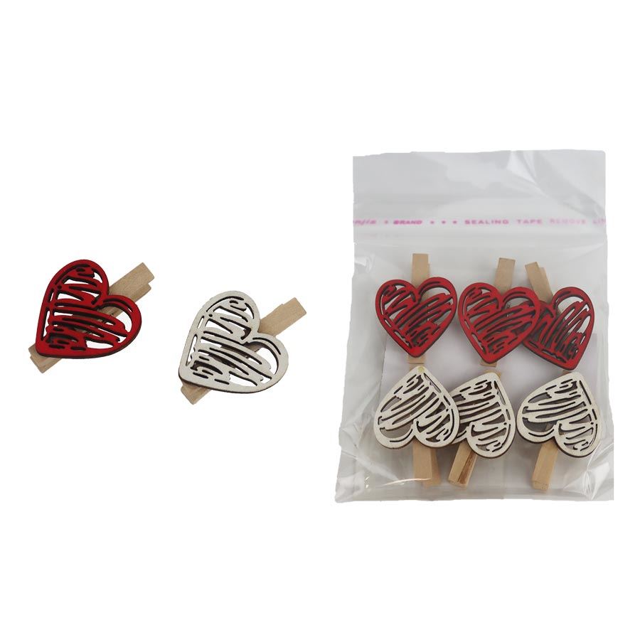 Štipec srdce, 6 ks D6031