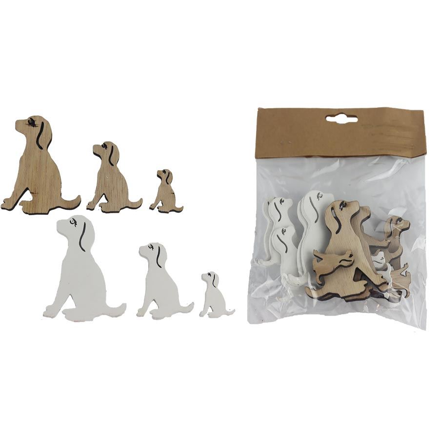 Dekorácia psík, 18 ks D6228