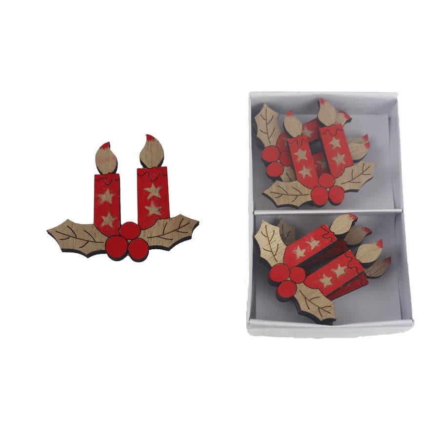 Dekorácia sviečka, 6 ks D6338-08