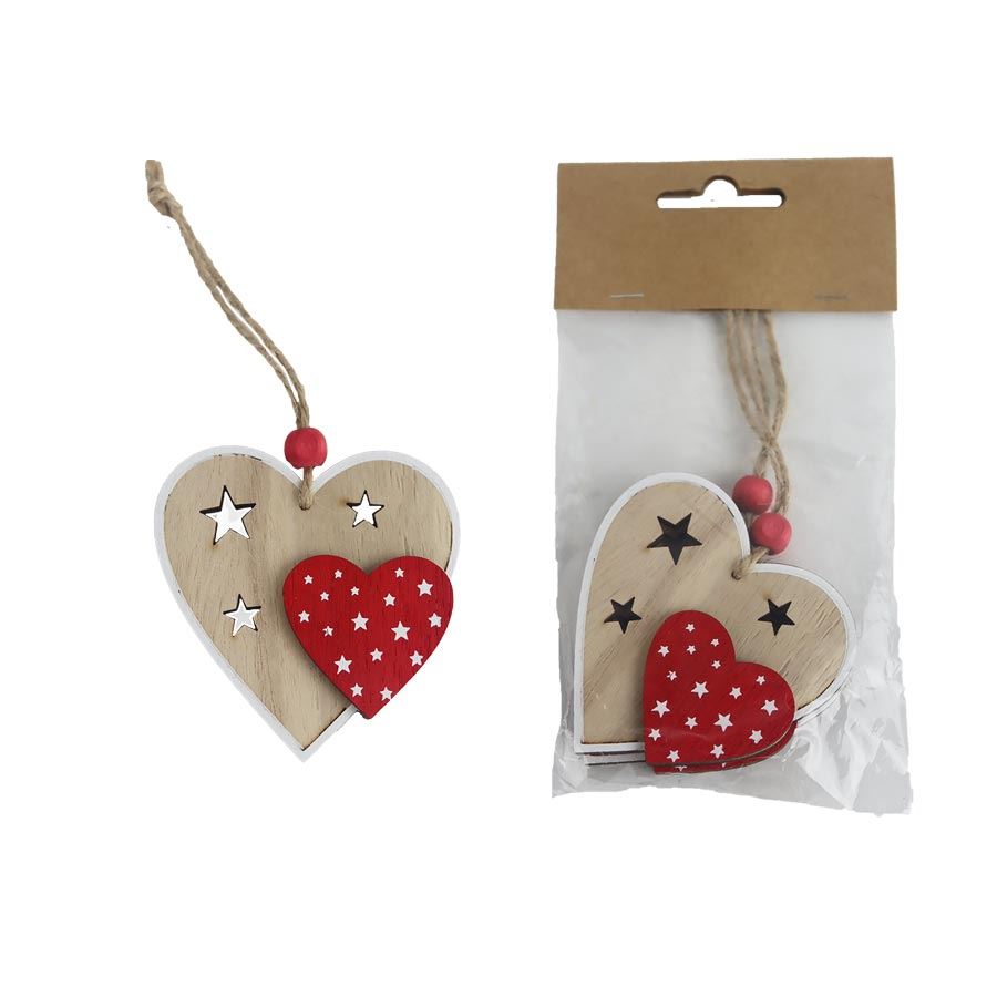 Srdce na zavesenie, 2 ks D6386