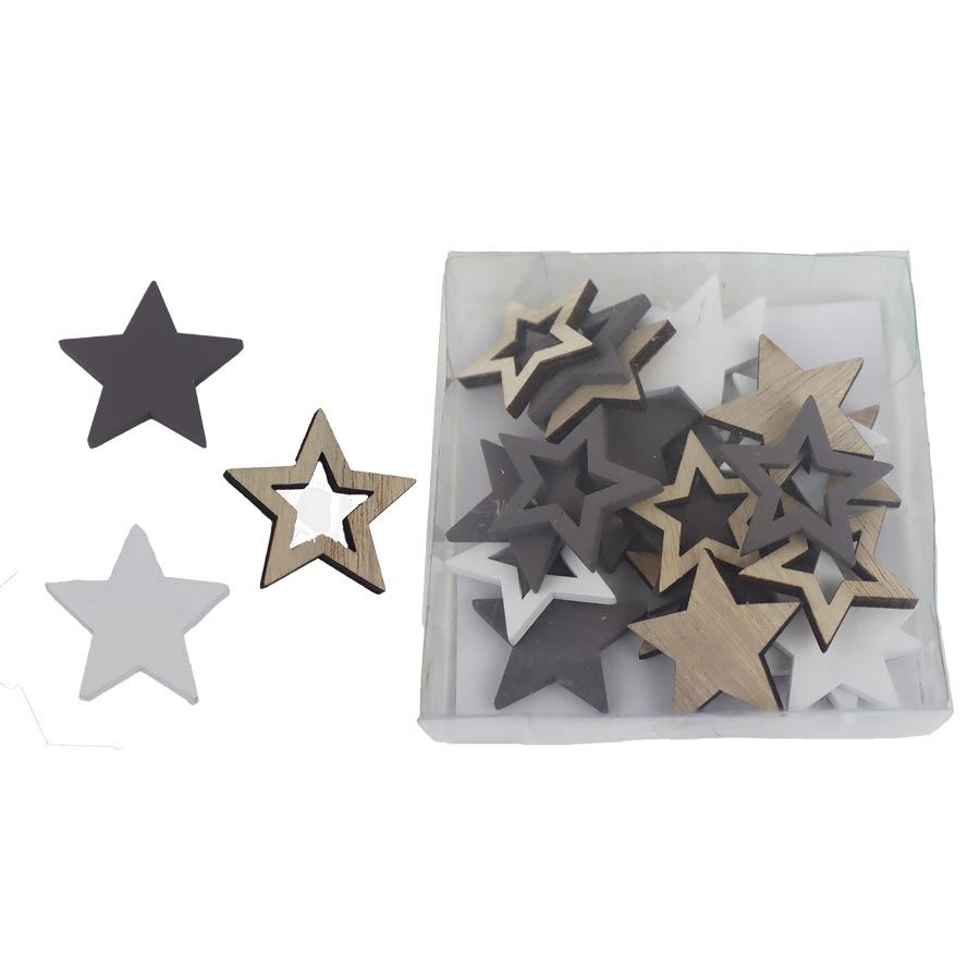 Dekorácia hviezdičky, 24 ks D6422