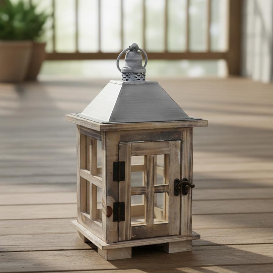 Drevený lampáš D6490/M