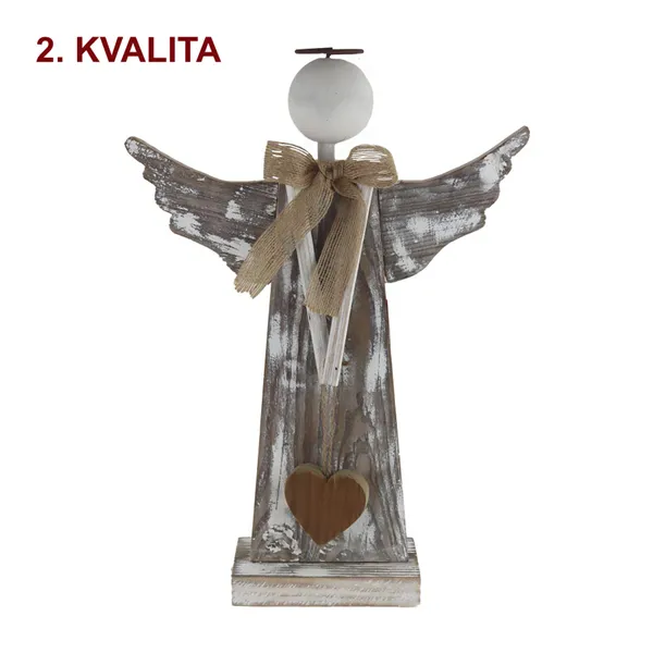 Dekorácia anjel so srdiečkom 2. akosť D6533/2B