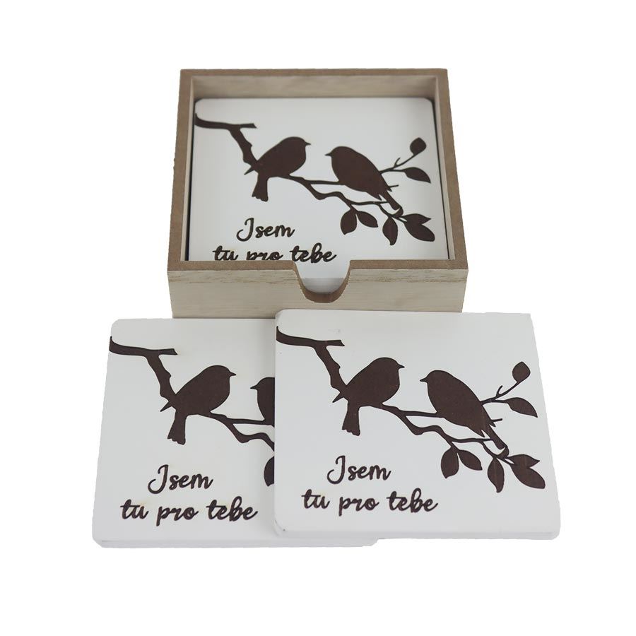 Drevené podtácky, 6 ks D6787