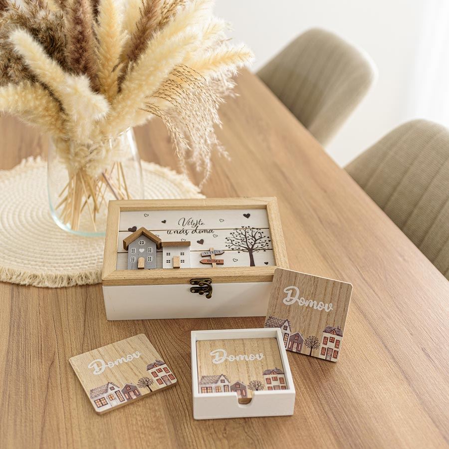 Drevené podtácky, 6 ks D6796