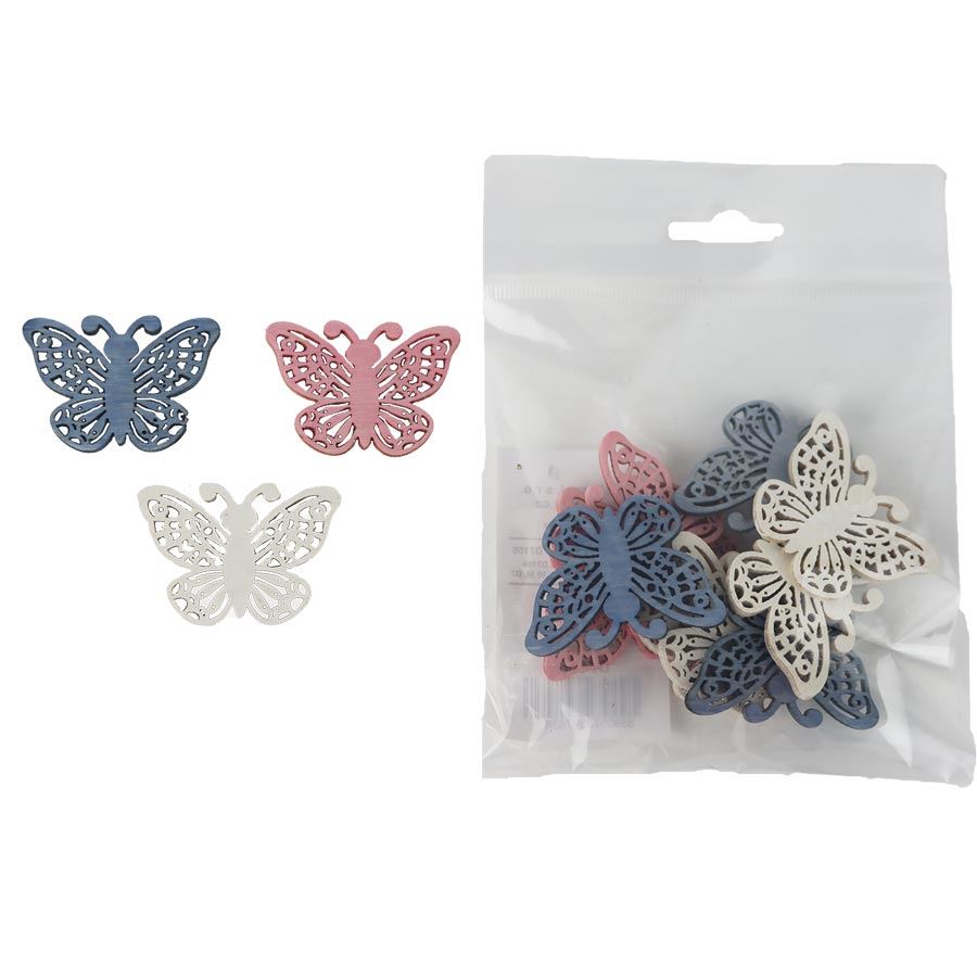 Dekorácia motýľ, 10 ks D7106