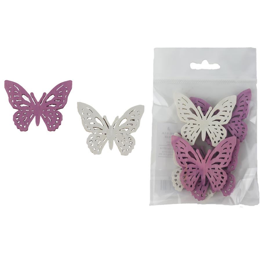 Dekorácia motýľ, 6 ks D7114