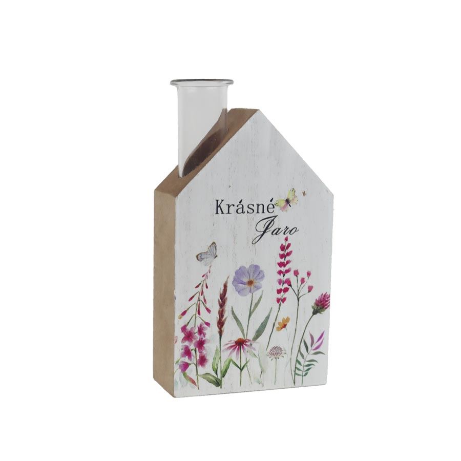 Dekoračná váza domček D7145-01