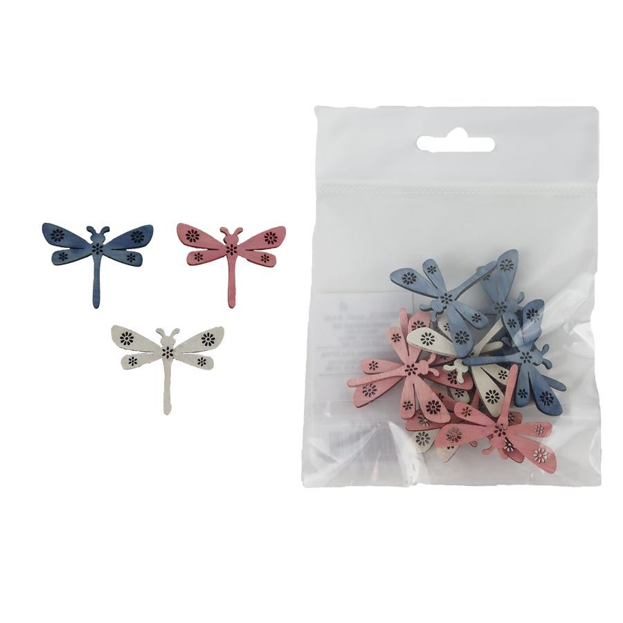 Dekorácia vážka, 10 ks D7165