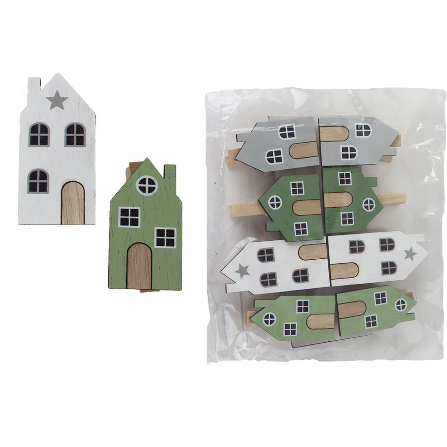 Klip domček, 8 ks D7182