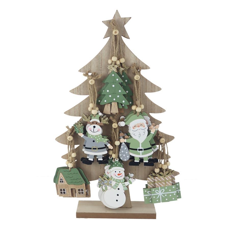 Strom s vianočnými ozdobami na zavesenie, 24 ks D7184