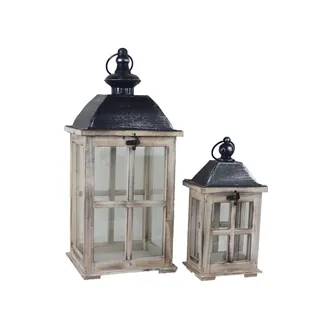 Drevený lampáš S/2 D7216