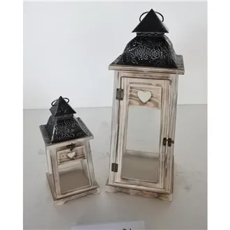 Drevený lampáš D7217/B