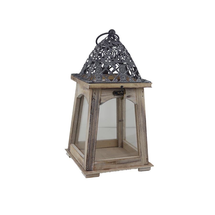 Drevený lampáš D7221