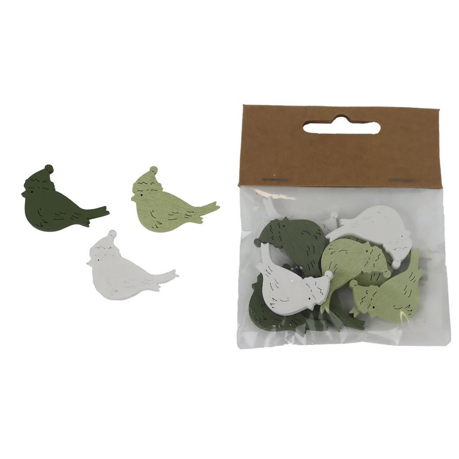 Dekorácia vtáčik, 9 ks D7262