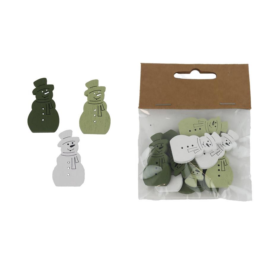 Dekorácia snehuliak, 9 ks D7263