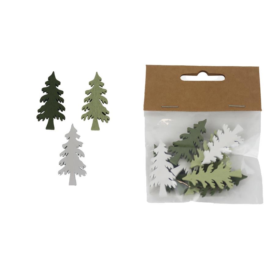 Dekorácia stromček, 9 ks D7266
