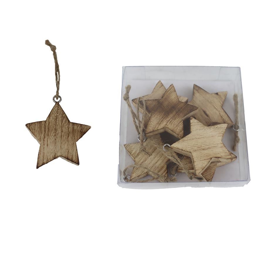 Hviezda na zavesenie, 6 ks D7294