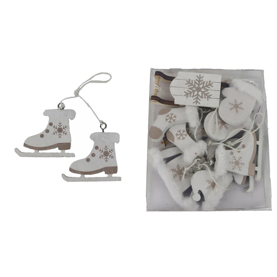 Vianočné dekorácie na zavesenie, 6 ks D7309