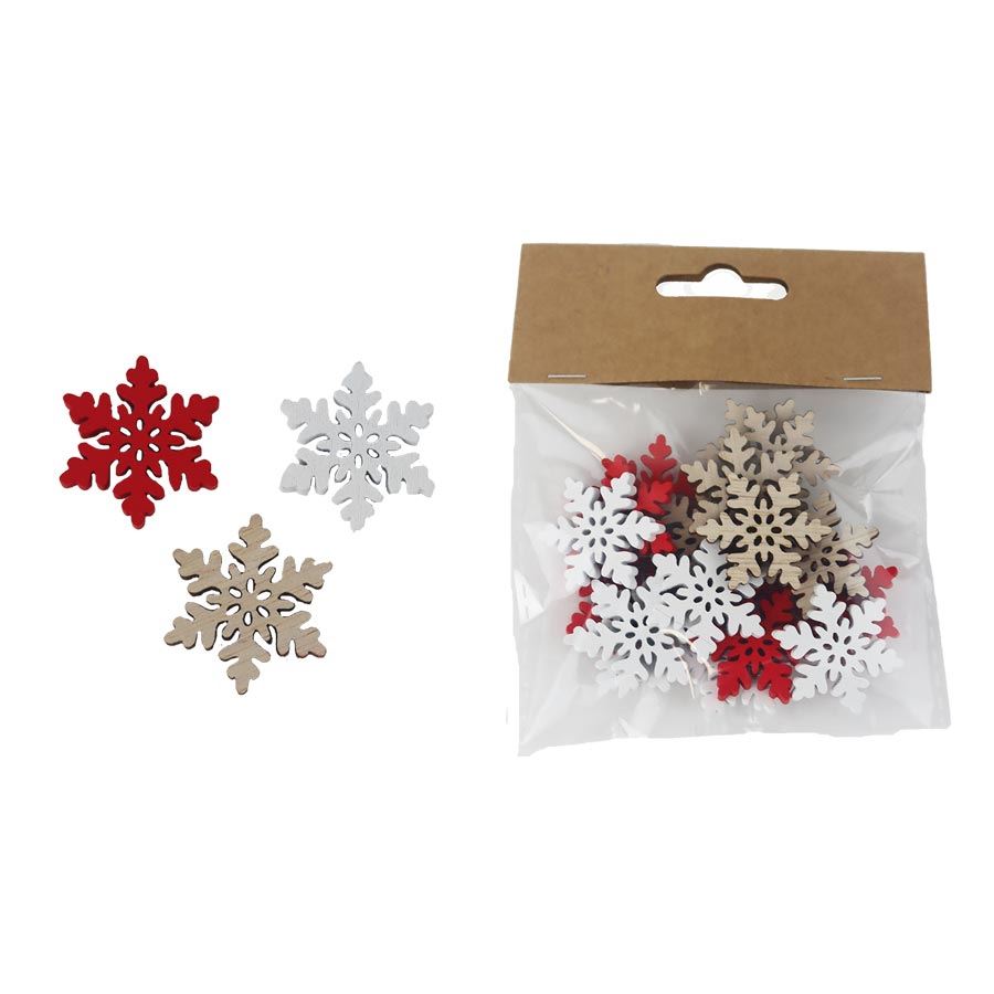 Dekoračná vločka, 18 ks D7328