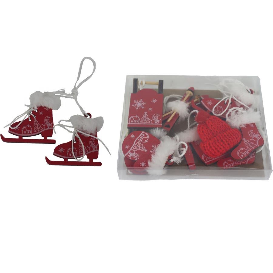 Vianočné dekorácie na zavesenie, 6 ks D7340