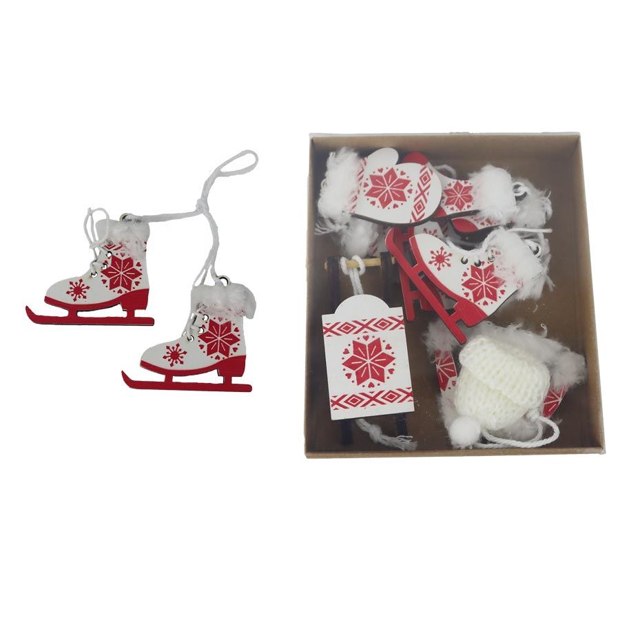 Vianočné dekorácie na zavesenie, 6 ks D7341