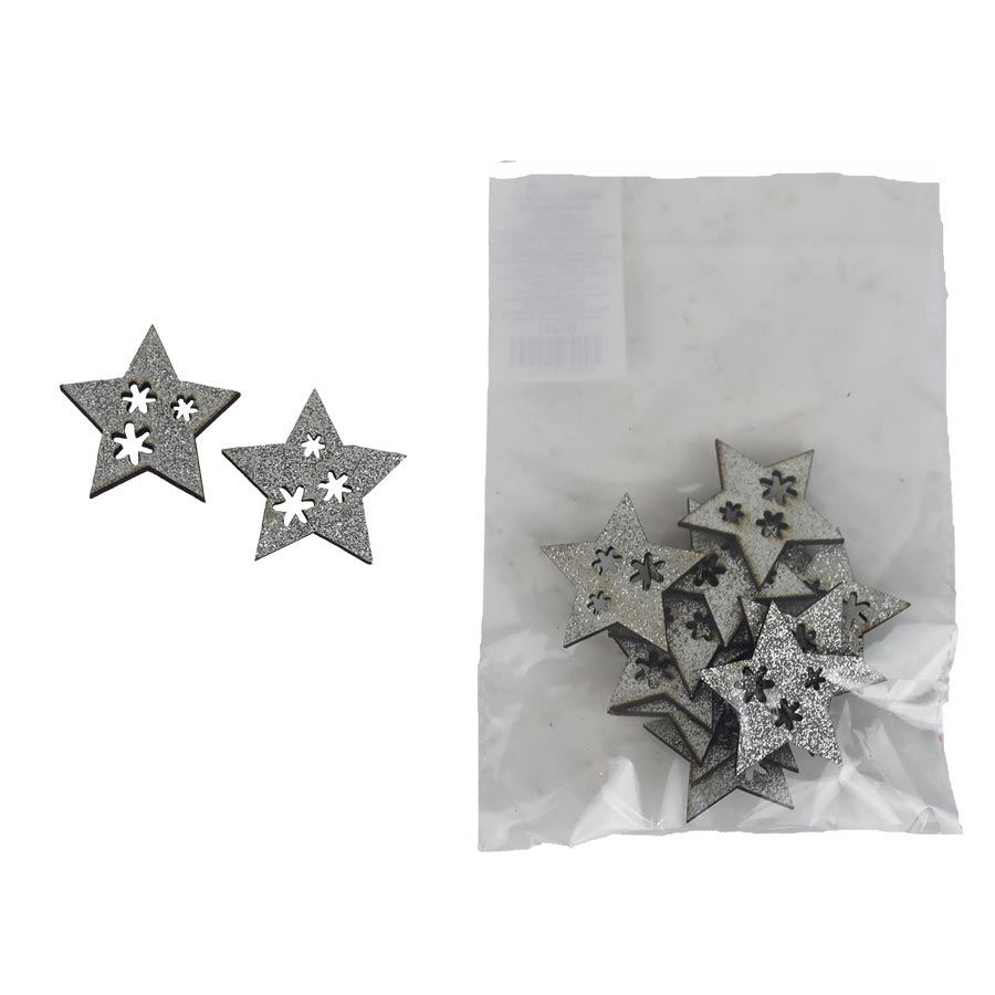 Dekoračná hviezda, 12 ks D7441