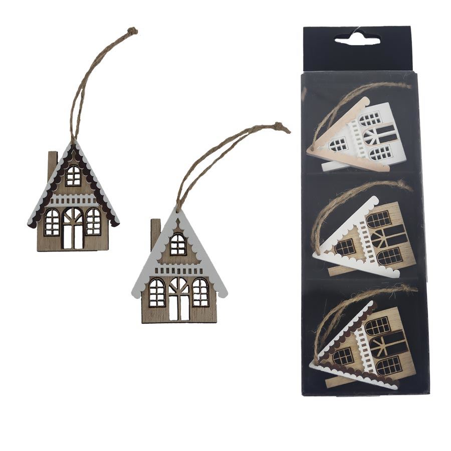 Domček na zavesenie, 3 ks D7522
