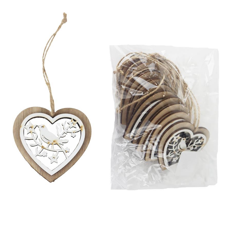 Srdce na zavesenie, 10 ks D7586