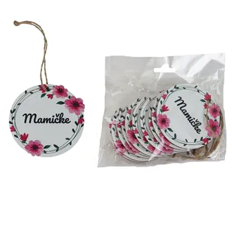 Dekorácia na zavesenie MAMIČKE, 10 ks D7592/SK