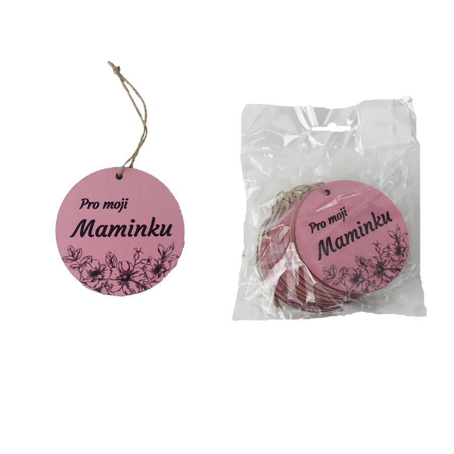 Dekorácia na zavesenie PRE MOJU MAMIČKU, 10 ks D7593