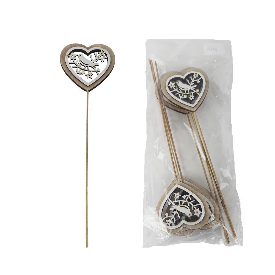 Zápich srdce, 8 ks D7595