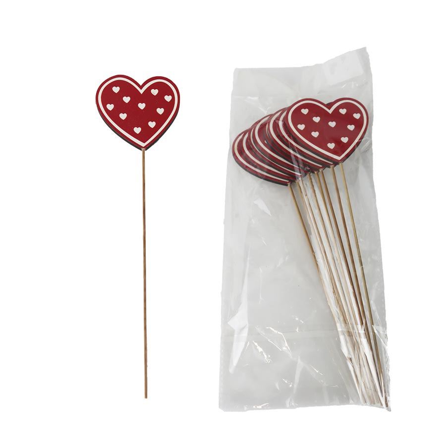 Zápich srdce, 8 ks D7597