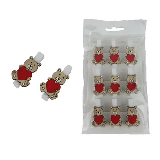 Klip medvedík, 9 ks D7736