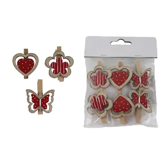 Dekoračné klipy, 6 ks D7805