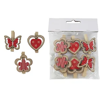 Dekoračné klipy, 6 ks D7805