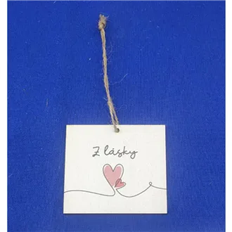 Visačka s nápisom Z LÁSKY, 10 ks D7859