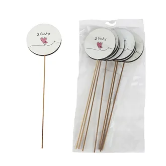 Dekoračný zápich s nápisom Z LÁSKY, 8 ks D7860