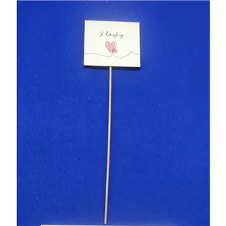 Dekoračný zápich s nápisom Z LÁSKY, 8 ks D7860