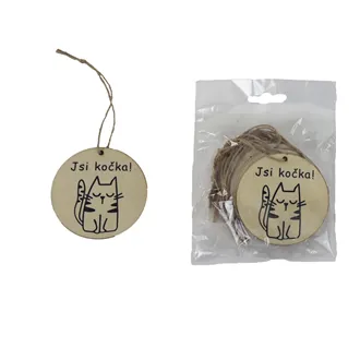 Visačka s mačkou, 10 ks D7863