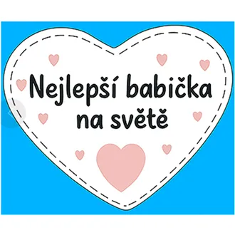 Dekoračný zápich s nápisom Nejlepší babička na světě, 8 ks D7873