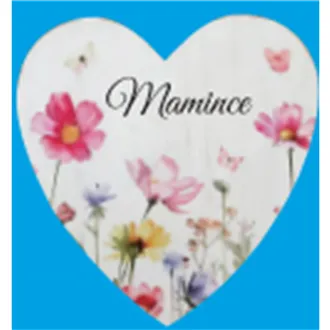 Srdce na zavesenie s nápisom MAMINCE, 10 ks D7877