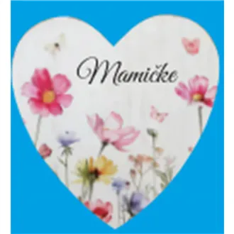 Dekoračný zápich srdce s nápisom MAMIČKE, 8 ks D7878/SK