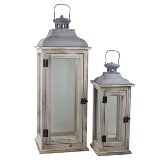Drevený lampáš S/2 D7914