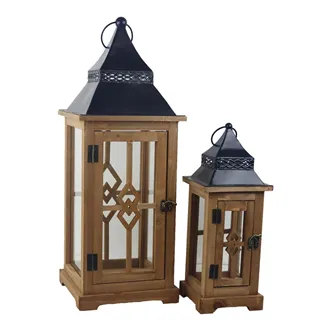 Drevený lampáš S/2 D7921