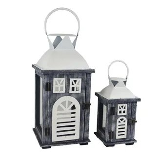 Drevený lampáš S/2 D8342